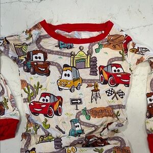 Little Sleepies Cars print two piece pajamas